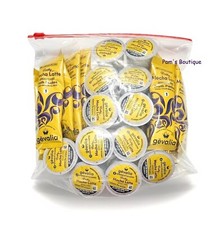GEVALIA Mocha Latte Espresso K-Cup Coffee Pods  Froth Packets 12 each NWOB