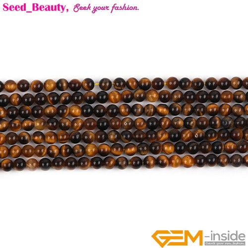 Round Natural Yellow Tiger's Eye Gemstone Beads For Jewelry Making Strand 15" - 第 23/63 張圖片