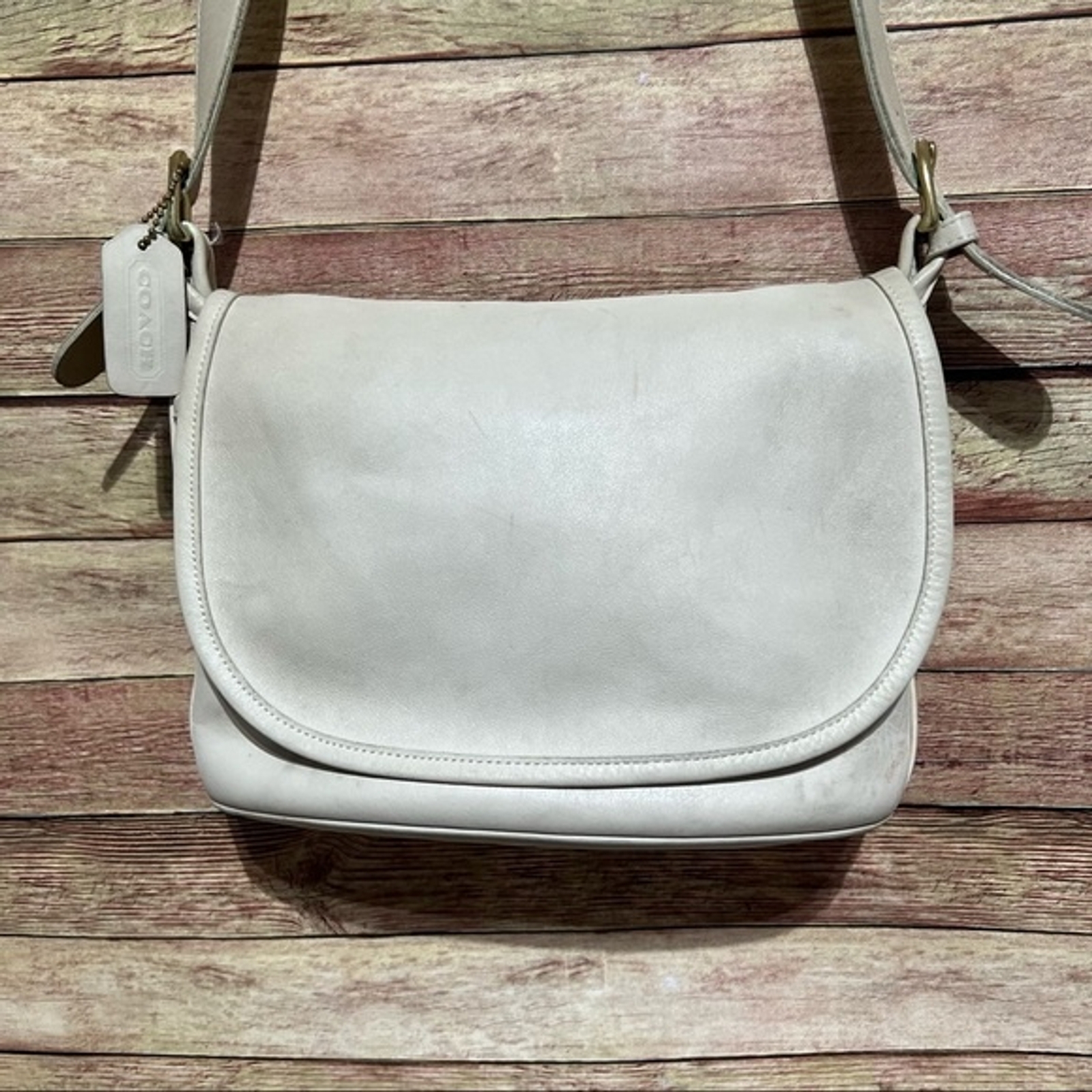 Coach white Leather Sonoma Vintage Crossbody Gem