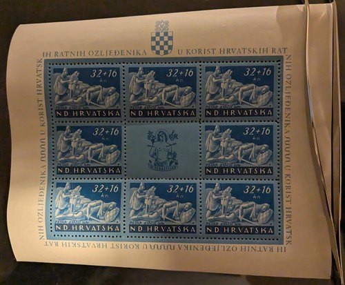 CROATIA 1944, MNH MINI SHEETS MICHEL CAT.# 154-157 COMPLETE SET. LOOK ! - Picture 4 of 6