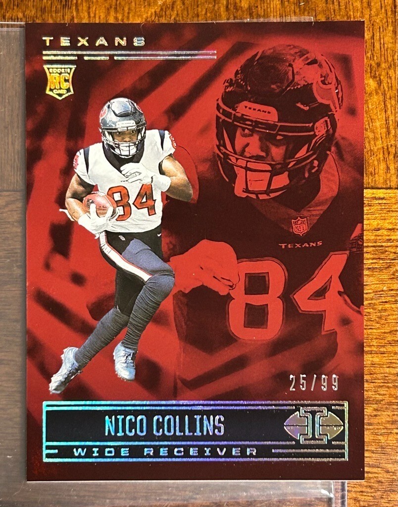 Nico Collins Panini Illusions #88 Trophy Collection Red
