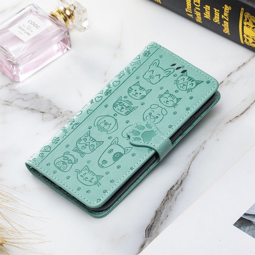 For Various Phone Cute Dog Cat Leather Wallet Case Card Flip Stand Cartoon Cover - Picture 9 of 14