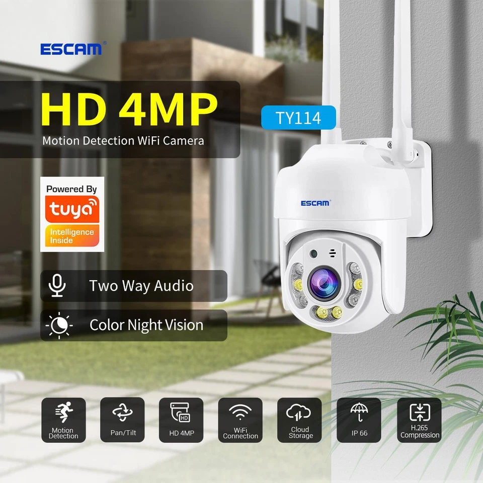 4MP Full Color WiFi Dome Surveillance IP Camera Pan 355° Motion Phone App Alarm - Image 2 of 4