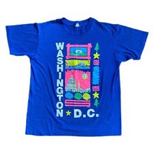 Vintage 80s Washington D.C. Graphic T-Shirt Single Stitch Sz L