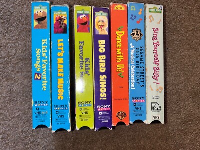 7 Lot VHS Sesame Street Kids Silly Favorite Songs Make Music