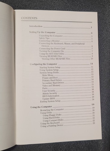 VINTAGE 1994 AST MINITOWER COMPUTER USER'S MANUAL ONLY 003215-001-A 1st Edition - Picture 5 of 8