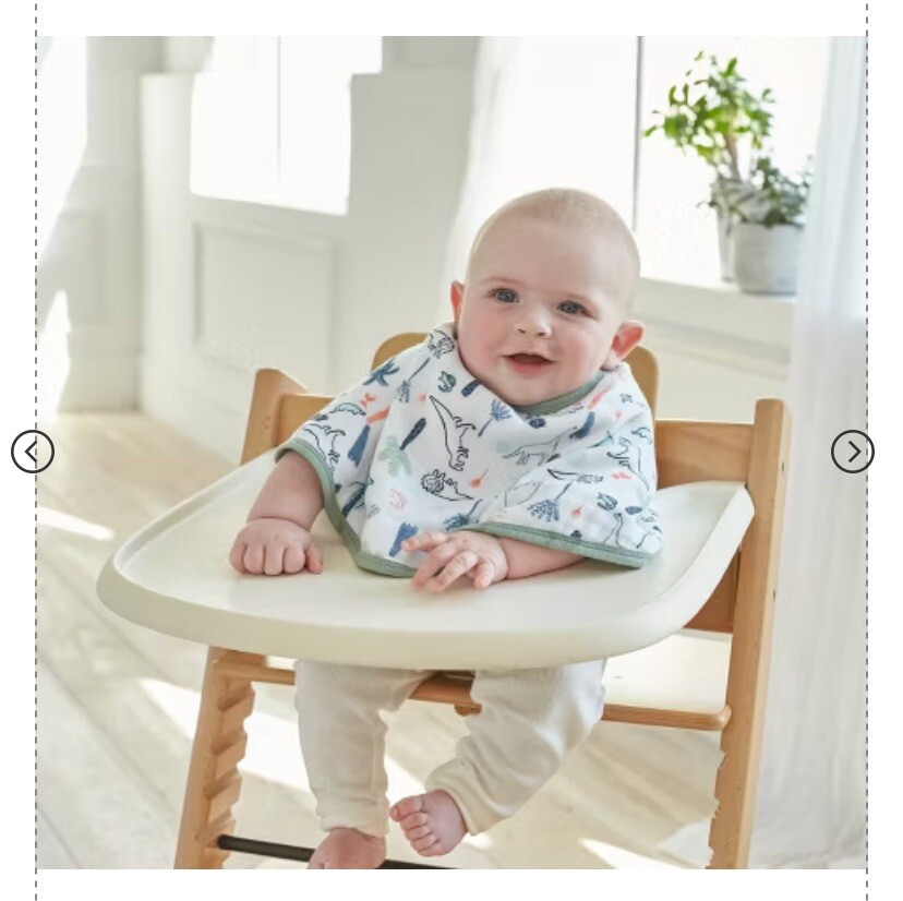 aden + anais Burpy Baby Bib, 100 Cotton Muslin, Solar Astronaut Stars