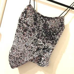 black silver sequin top