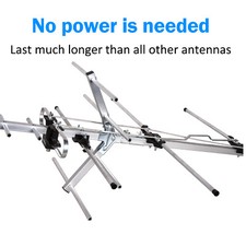 High Gain Yagi HDTV Antenna Outdoor 250 Mile w/ Pole for 4K Free TV