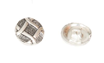Set of 15 round buttons with metal sewing stem mm.13 x 13 x 6 mm articol