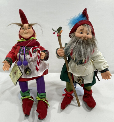 Lot 1990 Brinn's Hidden Kingdom Christmas Troll Gnome Elf Dolls by David Wenzel