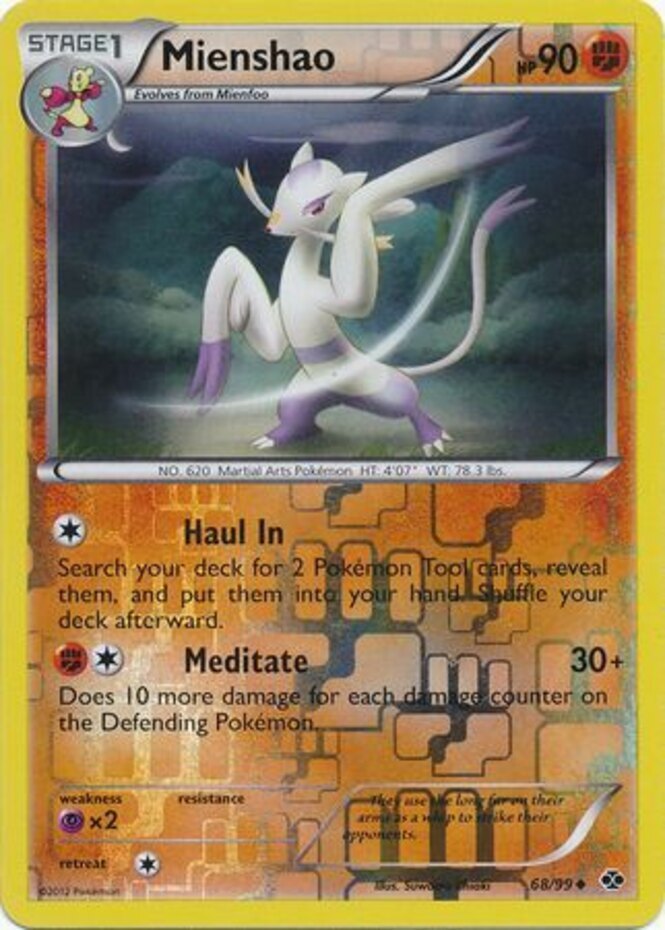 Pokemon - Mienshao - 68/99 - Uncommon - Reverse Holo - BW - Next Destinies - NM