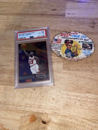 Michael Jordan Vintage Metal Universe PSA 6 Collector Card #23 Last Dance 1997 - Picture 19 of 19