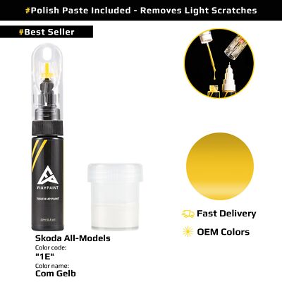 Touch up Paint for Skoda All Models Code: 1E Com Gelb