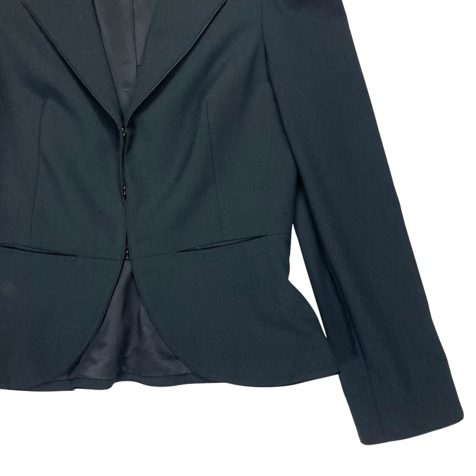 Rebecca Taylor Jacket Womens 6 Black Preppy Academia Country Club Capsule Blazer - Image 4 of 4