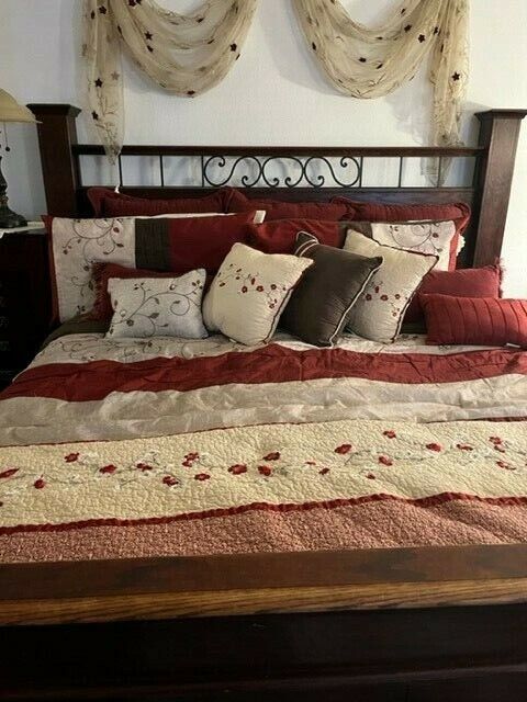 5 piece Cal King size bedroom set furniture used
