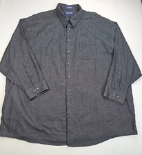 Stafford Relaxed Fit Size 20 35-36 Men's Charcoal Black Button Down Long Sleeve