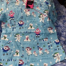 Scrubstar - snowflakes Bears scrub top - Extra Small