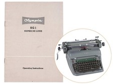 Olympia SG1 Typewriter Instruction Manual Repro Vtg User Super De Luxe SG 1 thumbnail