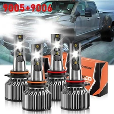 LED Headlight Bulb Kit Combo High Low Beam For Chevy Silverado 2500 HD 2001-2006