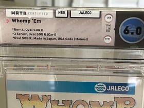 Whomp 'Em Nintendo NES WATA Graded 6.0 Complete In Box 1991