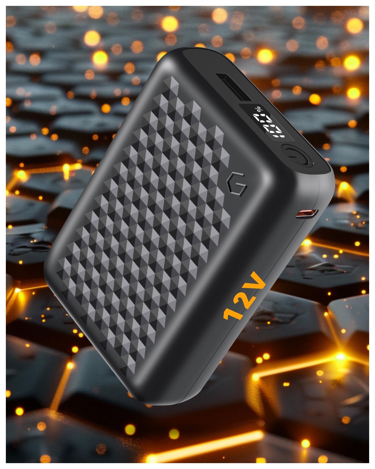 Power Bank 12V 18400mAh High Capacity Battery Bank USB DC Type-C Output,Type-...