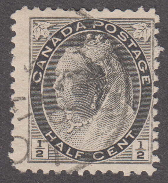 Canada 1897. Half cent. Queen Victoria "Maple" Leaf Issue. Used. SC# 66