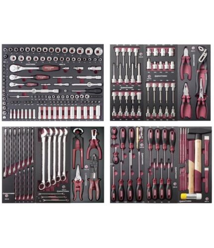 Assortiment d'outils, EVA, 1/4"+ 3/8"+ 1/2" 219 pcs Kraftwerk - Afbeelding 1 van 1