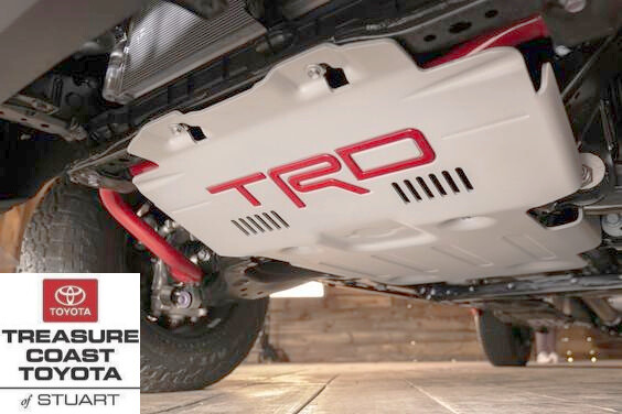 NEW OEM 2022 & UP TOYOTA TUNDRA TRD PRO FRONT SKID PLATE RED TRD