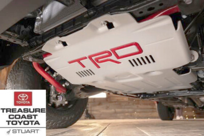NEW OEM 2022 & UP TOYOTA TUNDRA TRD PRO FRONT SKID PLATE RED TRD
