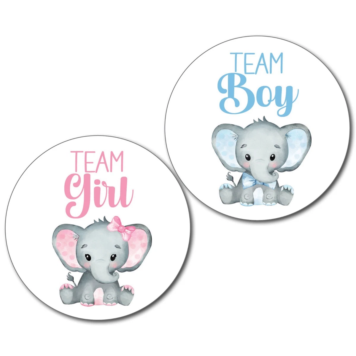 Babyparty - Aufkleber personalisiert 'Elefant Girl' 