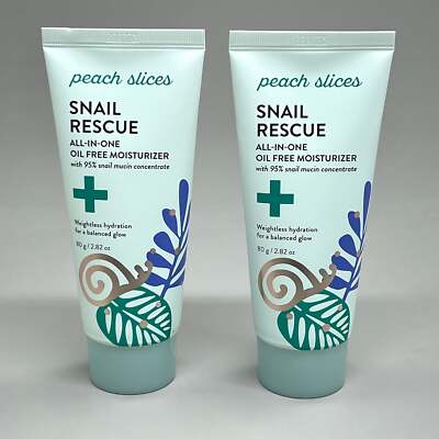 PEACH SLICES (2 PACK) Snail Rescue All-In-One Deep Oil-Free Moisturizer 2.82oz