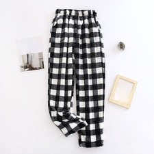 Men Warm Pyjama Lounge Pants Check Flannel Coral Fleece Bottoms Sleep Trousers