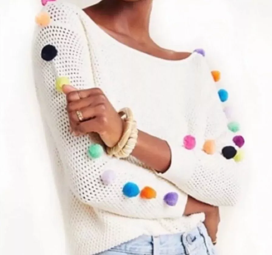 Anthropologie pom pom clearance sweater