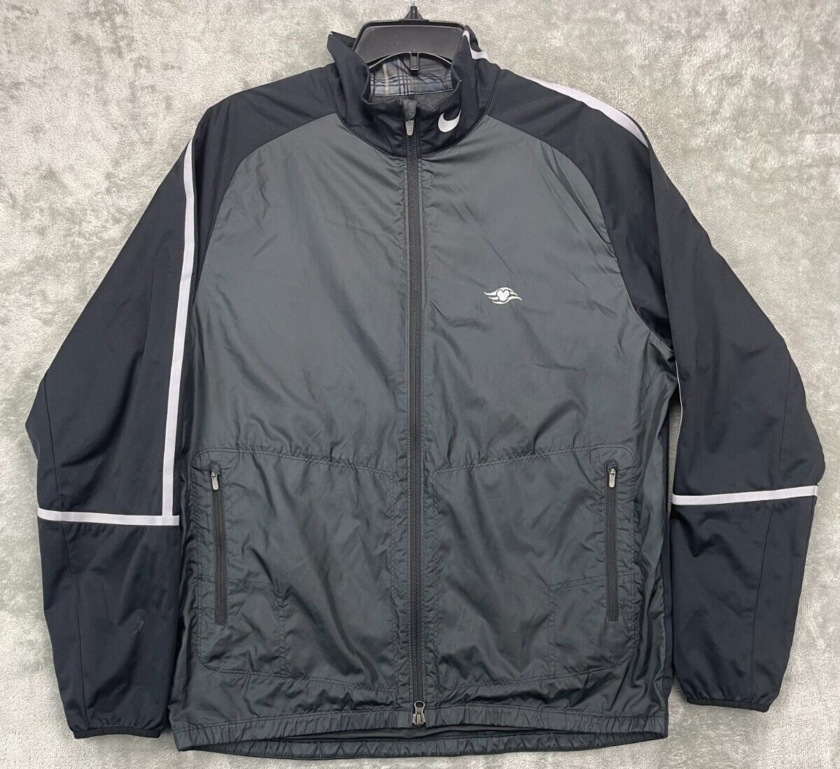 SACAI X NIKE Giacca Nike Golf Uomo Antivento Full Zip Nera Tasche Logo Disney Tg Large