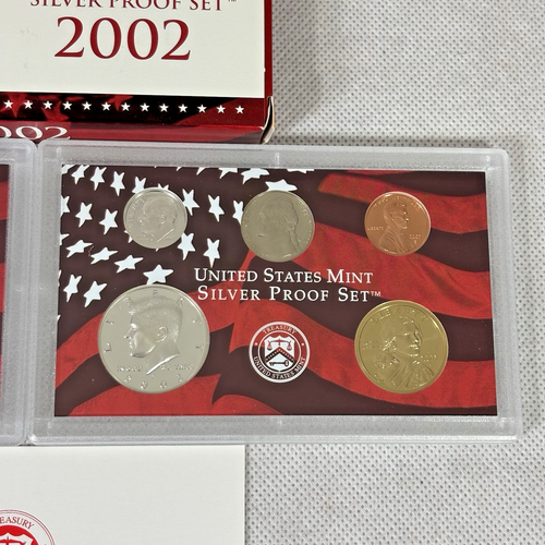 Juego de 10 monedas de plata de la Casa de la Moneda de Estados Unidos 2002 certificado de autenticidad OGP - Imagen 5 de 17