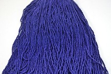 Opaque Navy Blue Matte Czech PRECIOSA glass 11/0 seed beads, 1 Hank/12 strands