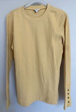 NWT Sundance Catalog Yellow Long Sleeve Crew Neck Thermal Tee, Size M 58