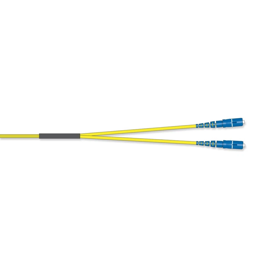 Corning 040402R5120001M Riser 2 F Fiber Optic Jumper Zipcord Cable Yellow - Image 1 of 1
