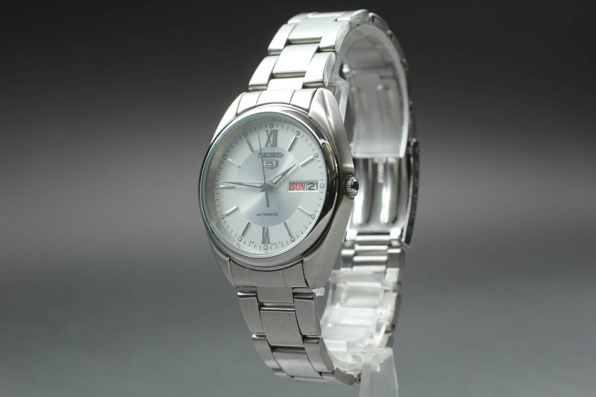 Mint】Seiko 5 7S26-02F0 21Jewels Silver Dial Automatic Men's Watch