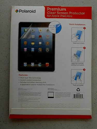 GENUINE 3 PACK Polaroid Screen Protector Guard Shield IPAD MINI Premium Clear - Picture 2 of 2