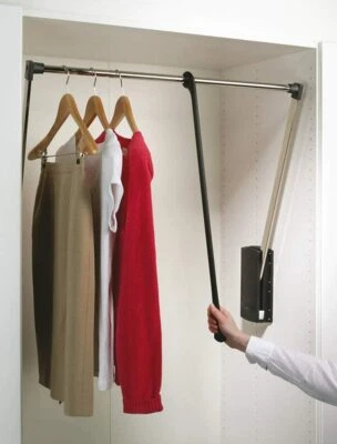 Häfele Kleiderlift Servetto Wardrobe Lift Kleider Liftbeschlag Kleiderstange - Bild 1 von 4