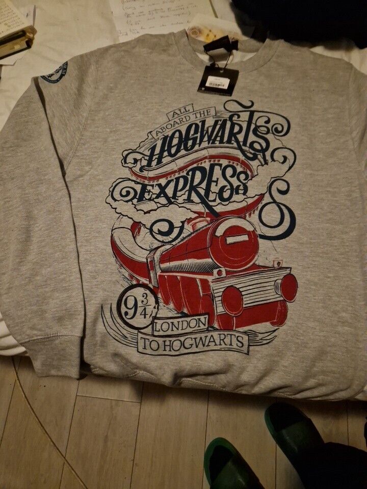 Sudadera Harry Potter All Aboard The Hogwarts Express Gris brezo