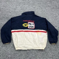 VINTAGE Nautica Jacket Mens Extra Large Reversible Windbreaker Yachting N-1 USA