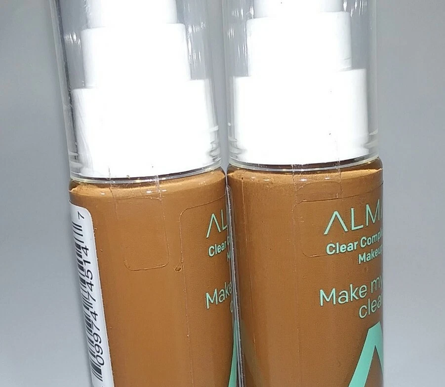 Lot of 2 Mocha Almay Make Myself Clear Complexion Liquid Makeup #910 - Image 3 of 4