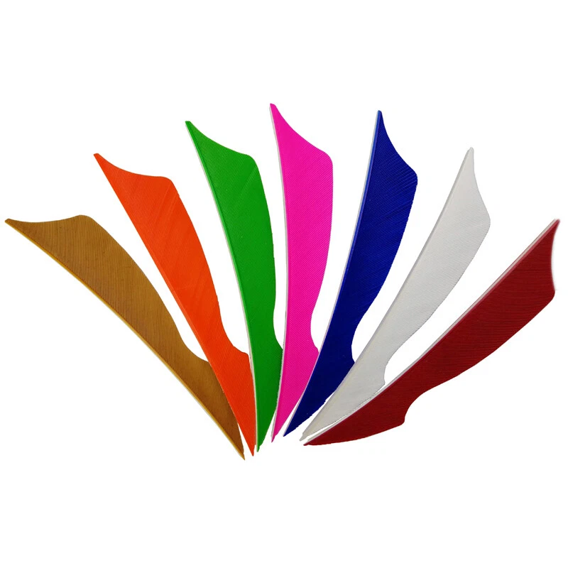 50X 4" Archery Arrow Feather Fletches Natural Turkey Fletching Right Wings DIY - Image 2 of 4