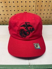 Leatherneck 4 Life (Marine) Baseball Hat - Adjustable - Made in USA - Red