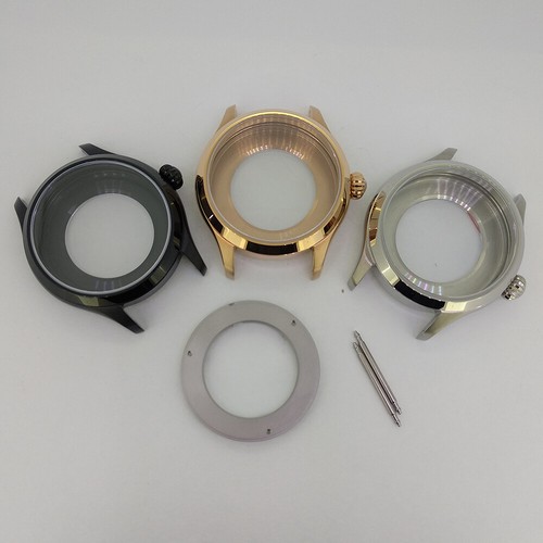 Parnis 43mm Wristwatch Case Sapphire Crystal for Miyota 8N24 Movement