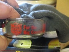 LONE STAR BEER Clear Glass Cigarette Ashtray For The Big Country