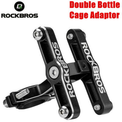 ROCKBROS Double Water Bottle Holder Adapter MTB Road Bike Seatpost Bottle  Cage